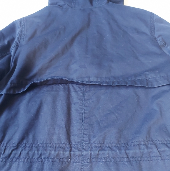 Divided H&M Faux Sherpa Lined Hooded Dark Blue Utility Jacket, 4 - Picture 11 of 13